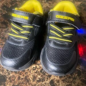 Kids Black and Yellow Sneakers